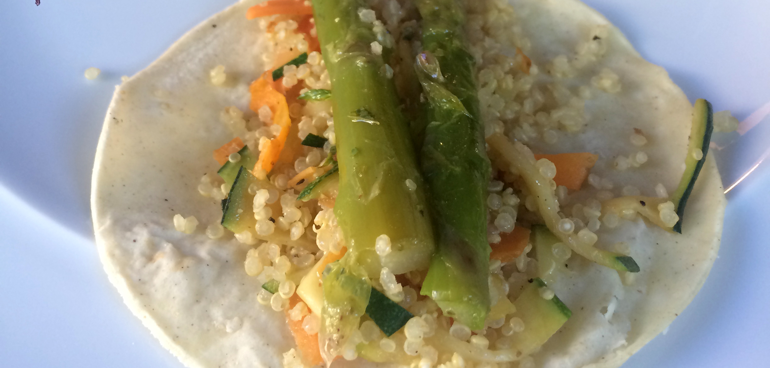 Tacos Espargos, quinoa e gremolata 1*